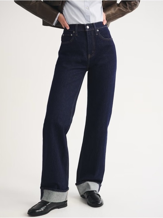 Abercrombie & Fitch Denim - Abercrombie High Rise 90s Relaxed Cuffed Hem Jean